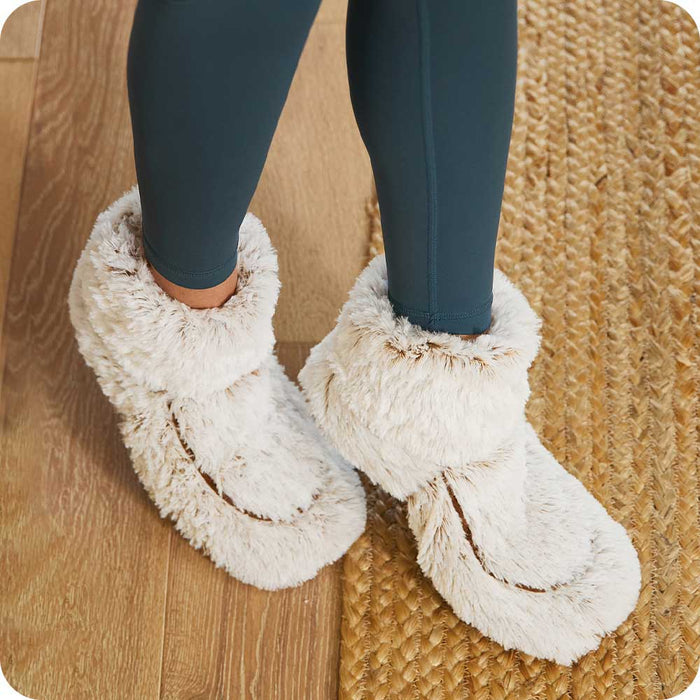 Brown Warmies Boots by Warmies USA: Pamper your feet with warmth.