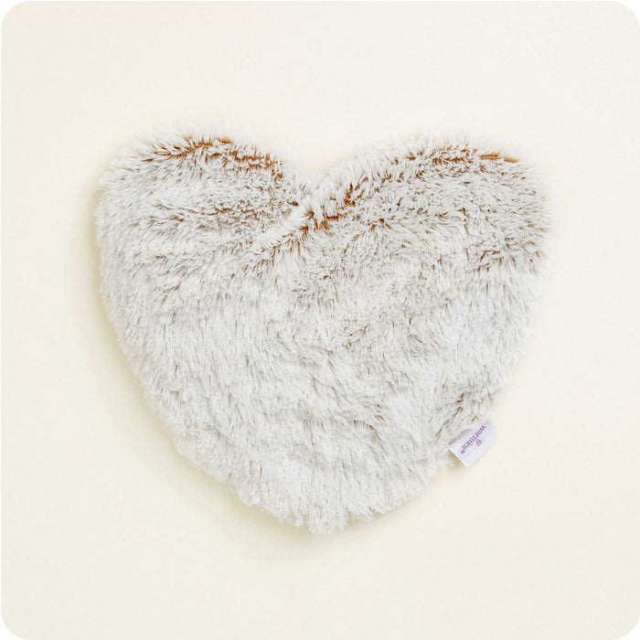 Microwavable Marshmallow Brown Warmies Heart Heat Pad - Warmies USA