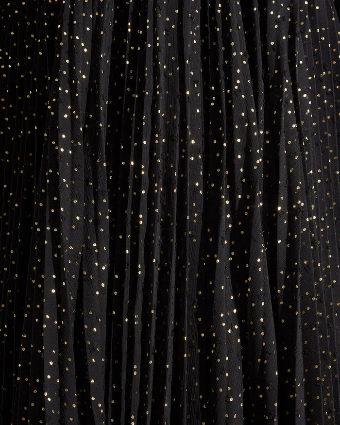 Maybelle Belted Midi Dress in Foil Dot