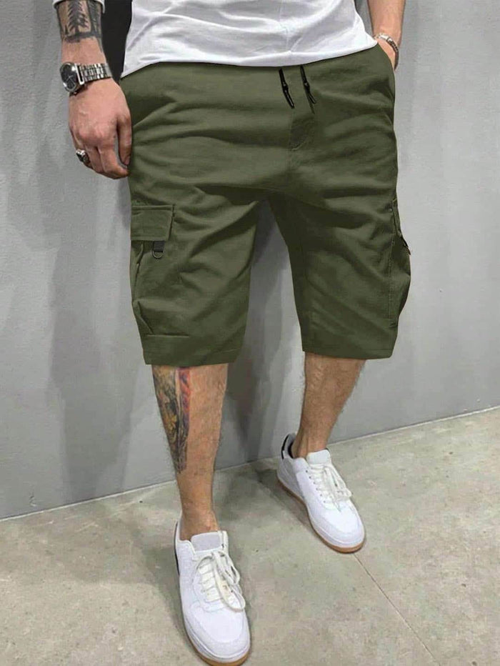 Mens Cargo Shorts - Dark Green - Dubai Offers Today