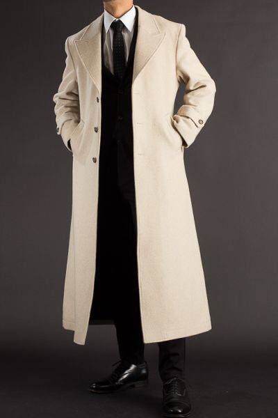 Mens Long Coat - Beige - Dubai Offers Today