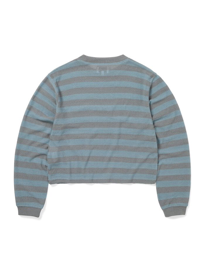 Mesh Striped W Crewneck