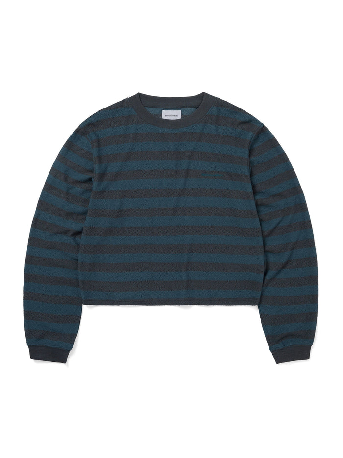 Mesh Striped W Crewneck