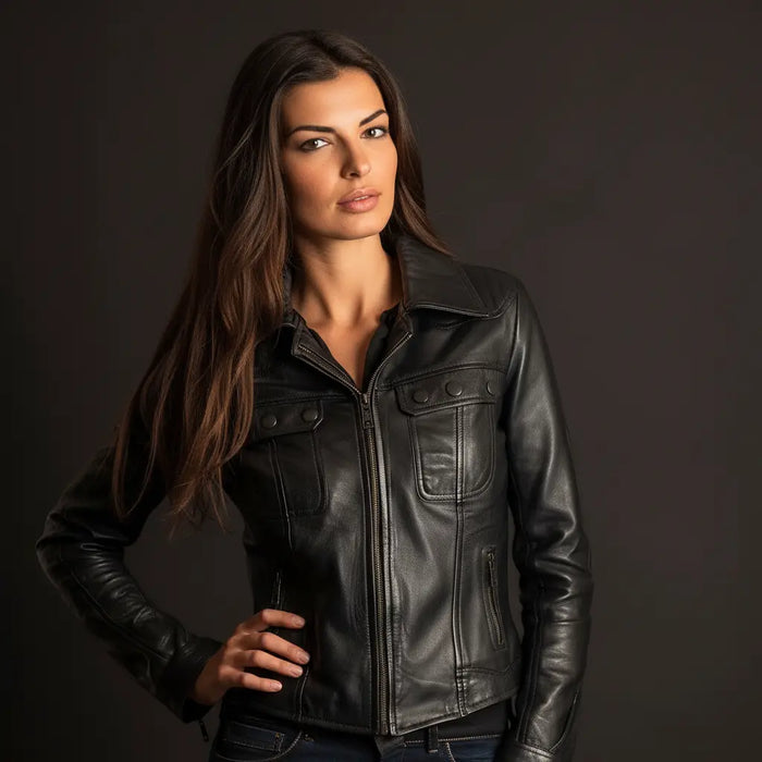 Mila Jacket Black - Nappa Leather