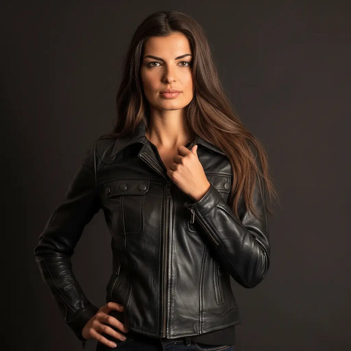 Mila Jacket Black - Nappa Leather