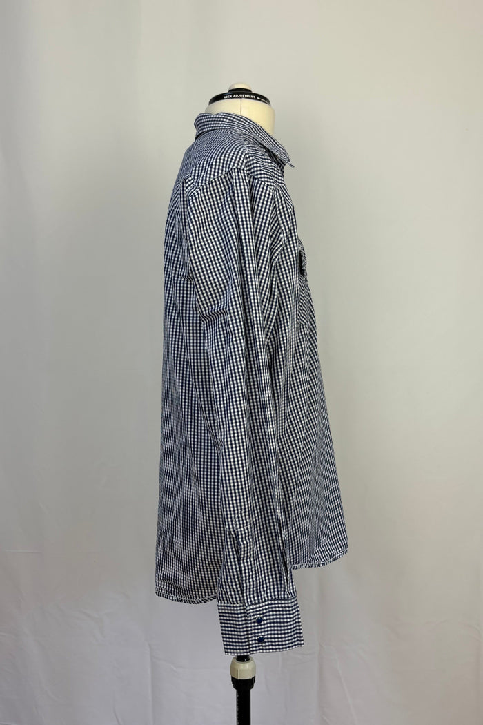 Miller Navy Check Western shirt