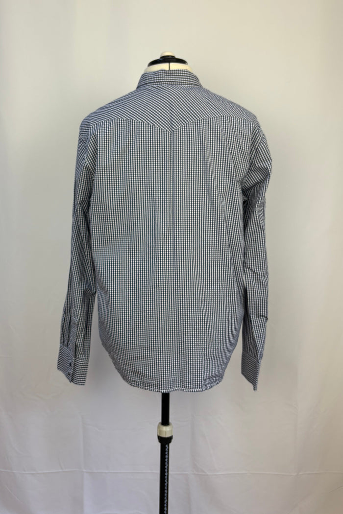 Miller Navy Check Western shirt
