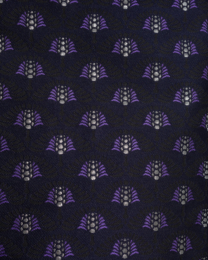 Mini Skirt in Fan Floral Jacquard