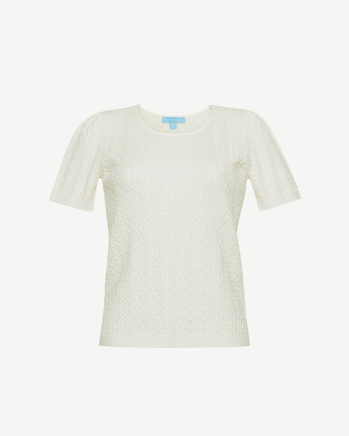 Mixed Cable Crewneck Sweater