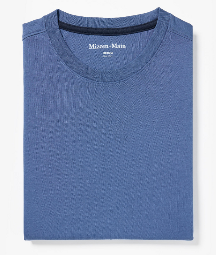 Mizzen & Main Palmer SS Tee Shirt - Coastal Fjord