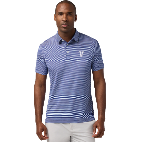 Mizzen & Main Versa SS Polo - Cobalt Balance Stripe