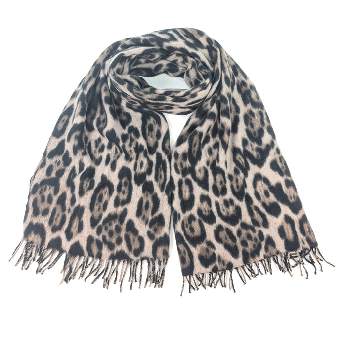 Mocha Luxe Gift Set – Animal Print Scarf & Teddy Crossbody Bag
