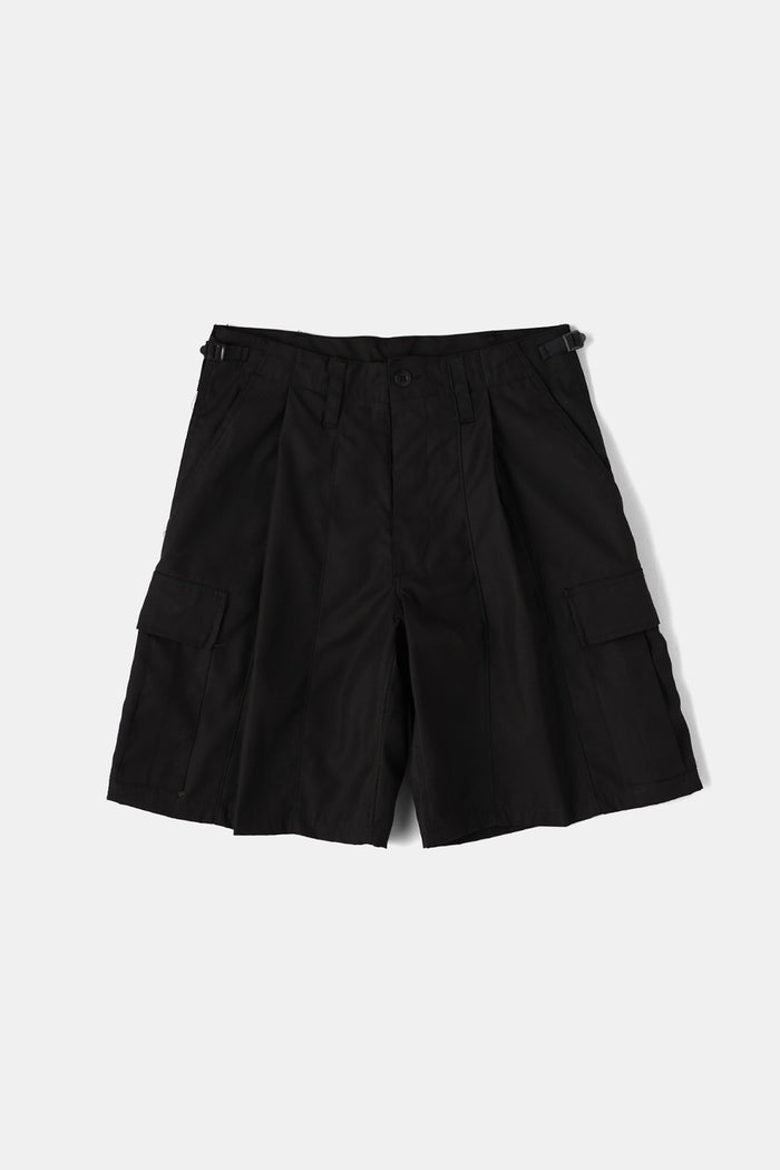 Modified Military Wide Cargo Shorts - Black