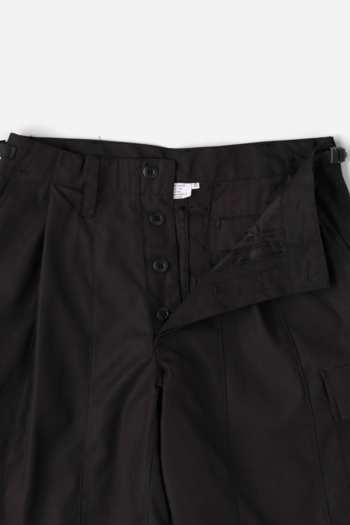 Modified Military Wide Cargo Shorts - Black
