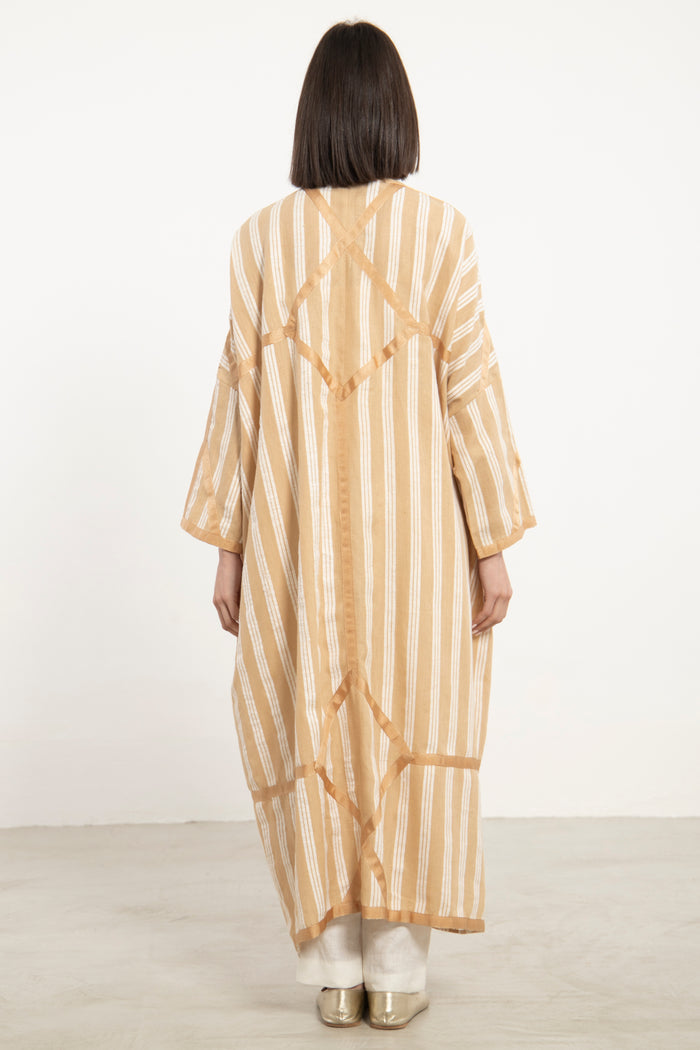 Moghrabieh Linen Beige Abaya
