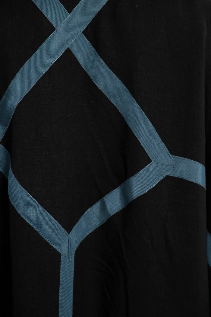 Moghrabieh Linen Black Abaya