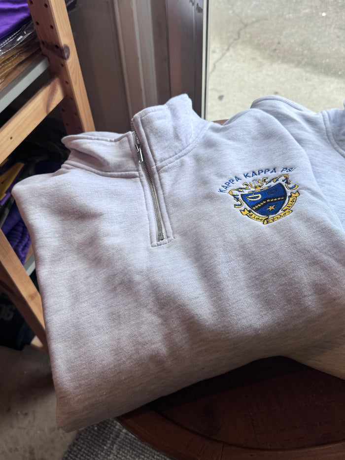 Music Greeks - 1/4 Zip Crest Sweatshirt