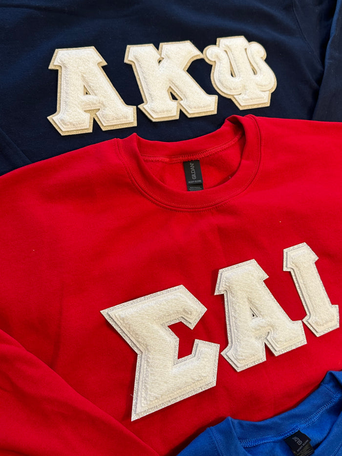 Music & Service Greeks Chenille Fall Sweatshirt
