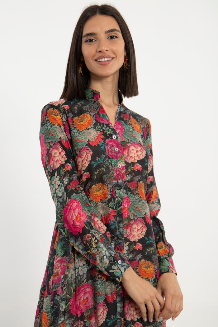 Nagham Cotton Muslin Floral Dress