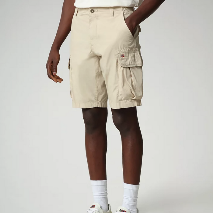 Napapijri - Noto 4 Cargo Shorts in Natural Beige - Nigel Clare