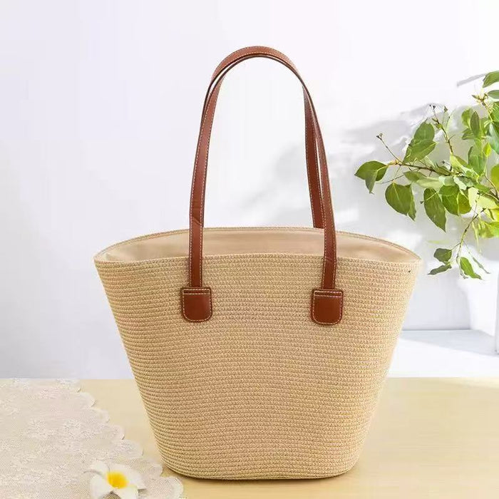 Natural Shoulder/Beach Bag - (42x30x13cm)