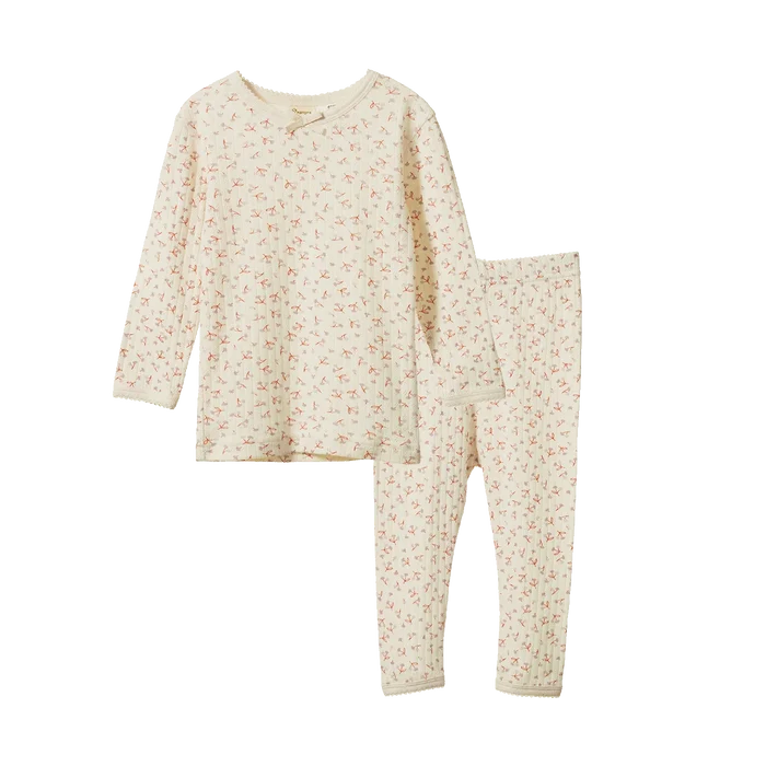 Nature Baby - Long Sleeve Pointelle Pyjamas - Dandelion
