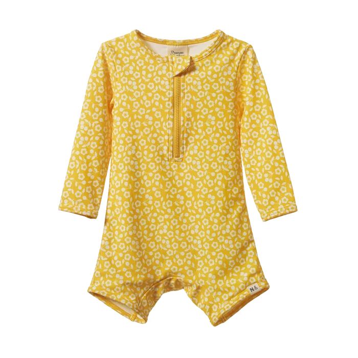 Nature Baby - One Piece Bathing Trunks - Kitchen Garden Freesia