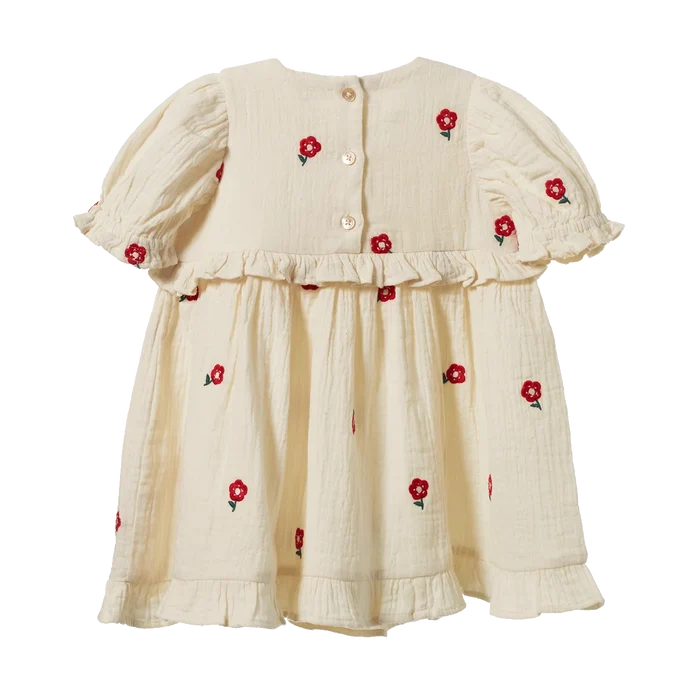 Nature Baby - Valentina Dress - Red Flora