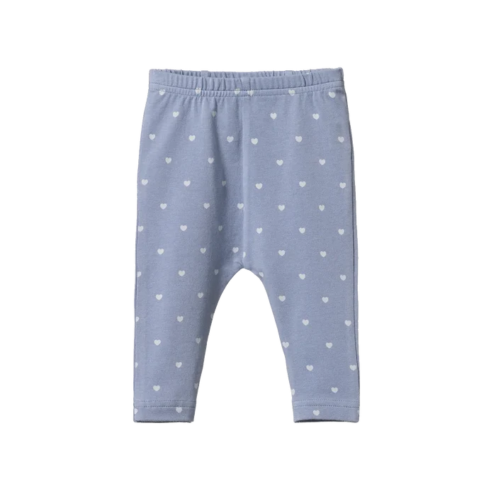 Nature Baby Leggings - Hearts Bluebelle Print