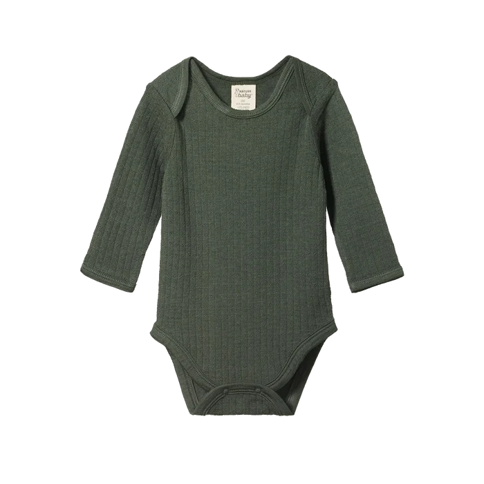 Nature Baby Mer Ess L/S Pointelle - Thyme