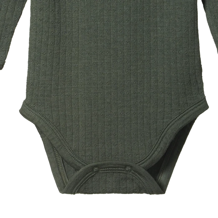 Nature Baby Mer Ess L/S Pointelle - Thyme