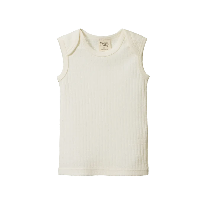 Nature Baby Mer Ess Singlet Pointelle - Natural