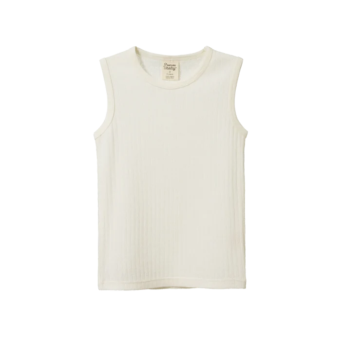Nature Baby Mer Ess Singlet Pointelle - Natural