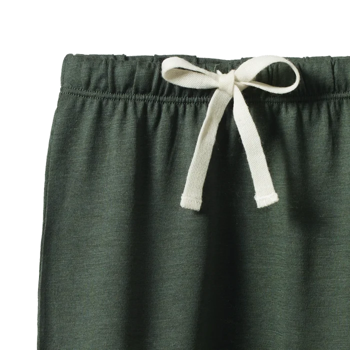 Nature Baby Merino Footed Romper - Thyme