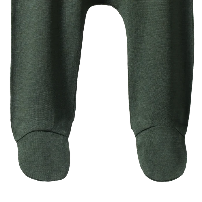 Nature Baby Merino Footed Romper - Thyme