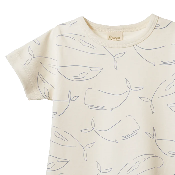 Nature Baby River Tee Whale Print
