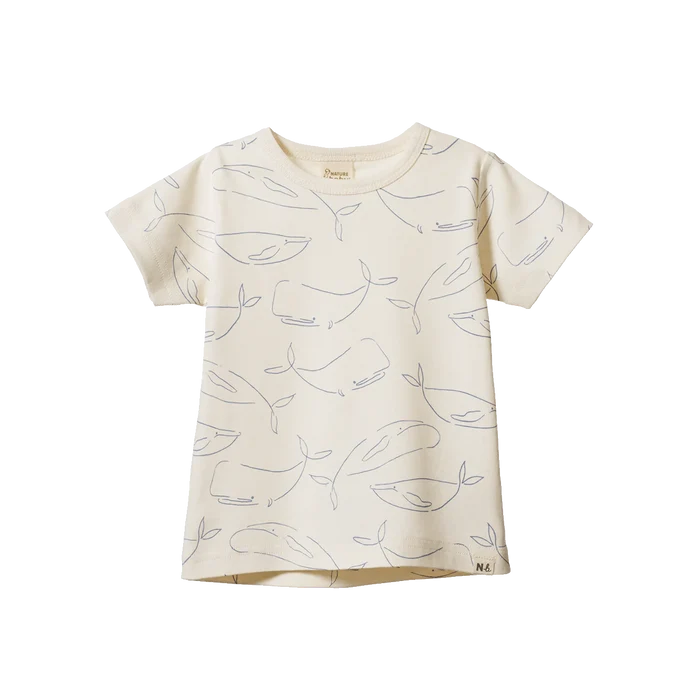 Nature Baby River Tee Whale Print