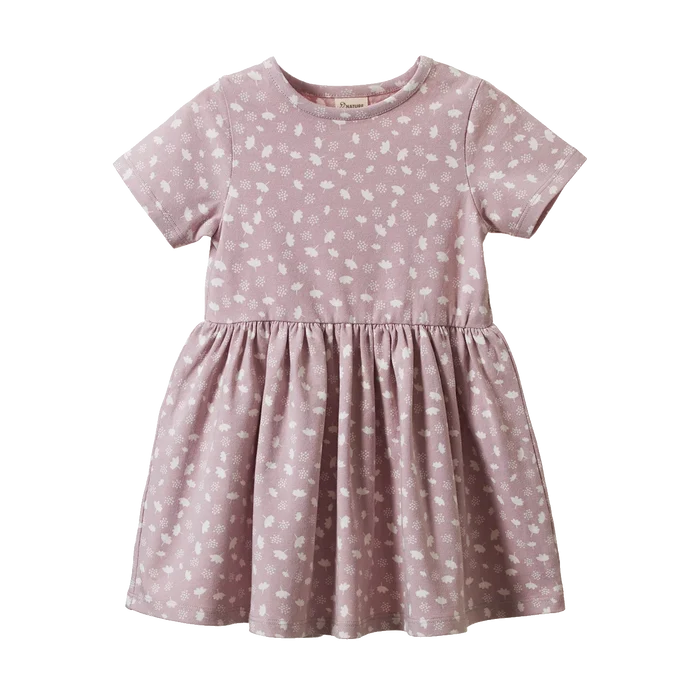 Nature Baby Saturday Dress - Dandelion Lilac Print
