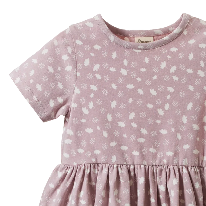 Nature Baby Saturday Dress - Dandelion Lilac Print