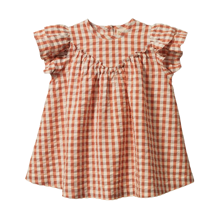 Nature Baby Una Dress - Dandelion Gingham