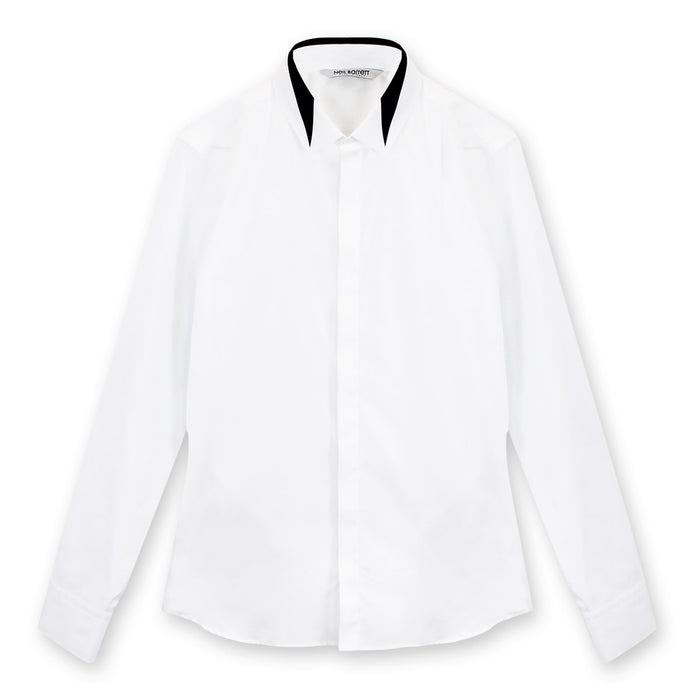 Neil Barrett - Point Collar Shirt in White - Nigel Clare