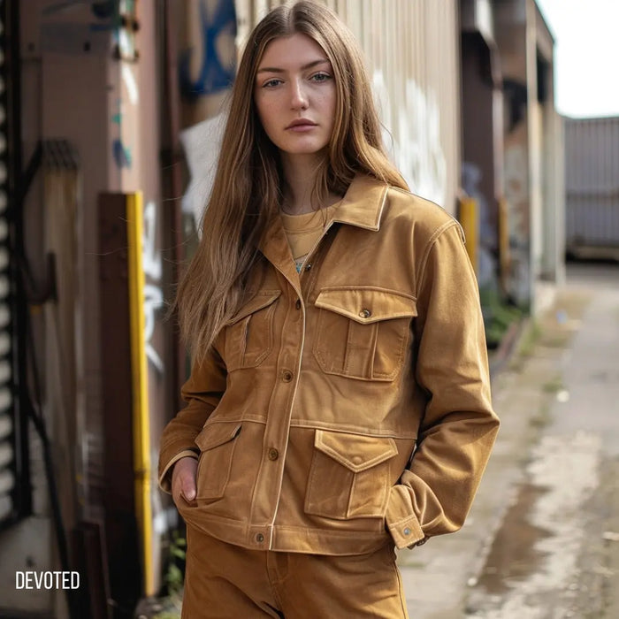 Nellie Jacket Tan - Nappa Suede