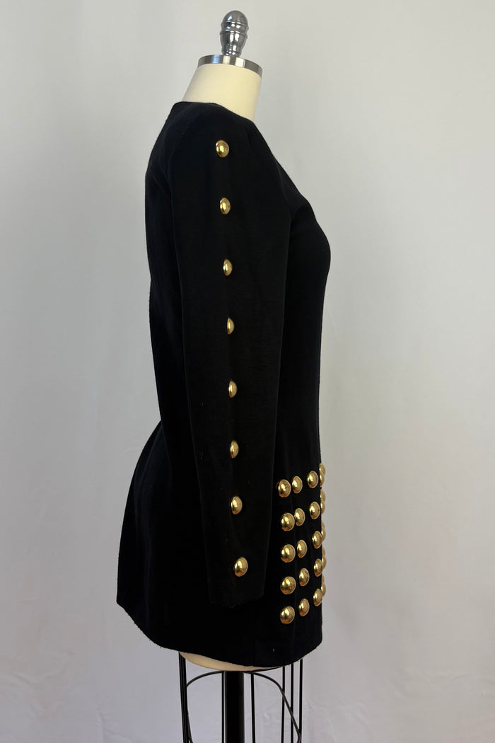 Nicole Studio Gold Stud Zip Front Cardigan