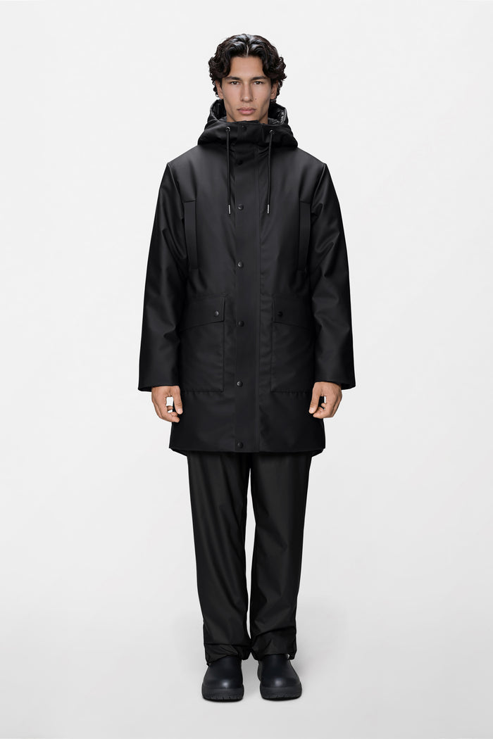 RAINS Nome Long Parka Black Jacket