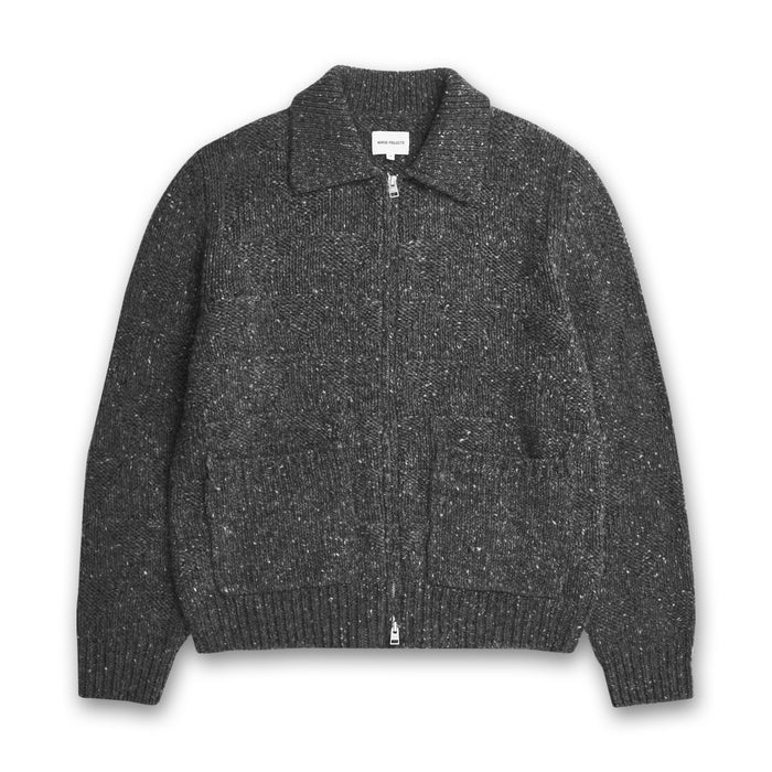 Norse Projects - Erik Donegal Diamond Jacket in Charcoal Grey - Nigel Clare
