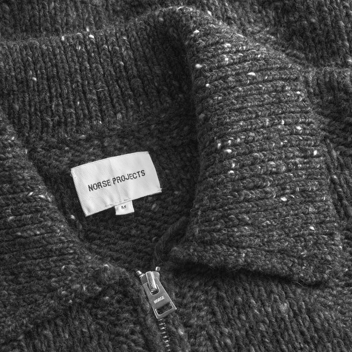 Norse Projects - Erik Donegal Diamond Jacket in Charcoal Grey - Nigel Clare
