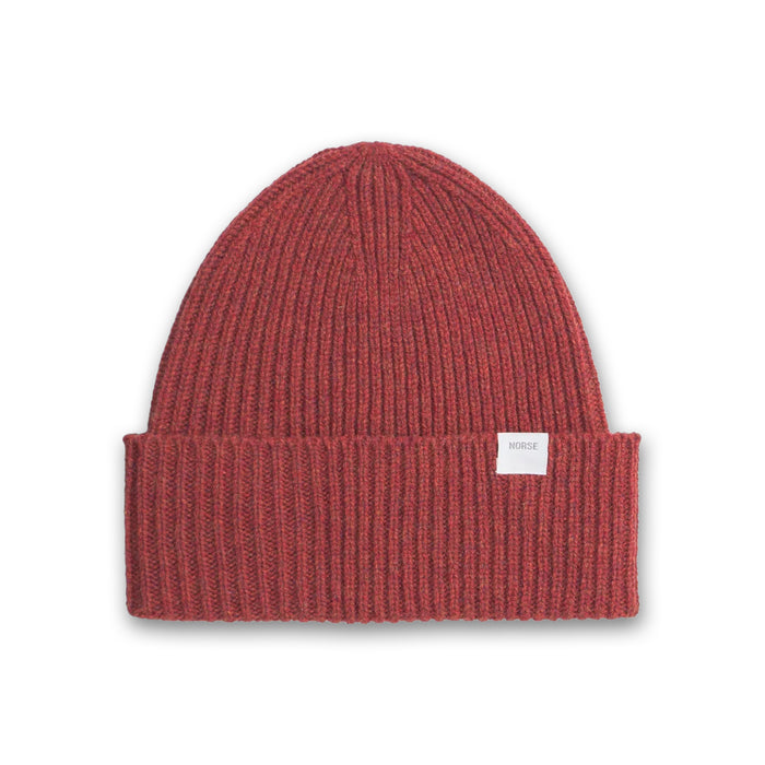 Norse Projects - Merino Beanie in Brick - Nigel Clare