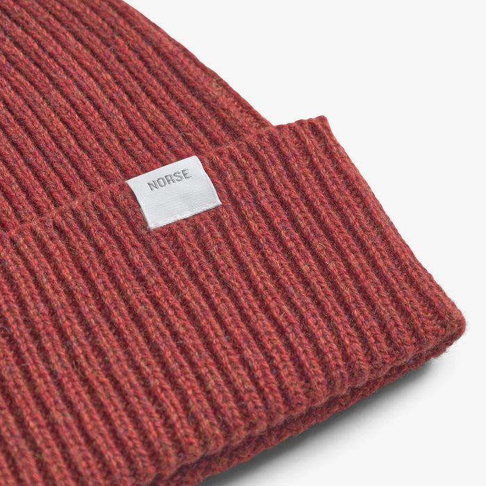 Norse Projects - Merino Beanie in Brick - Nigel Clare