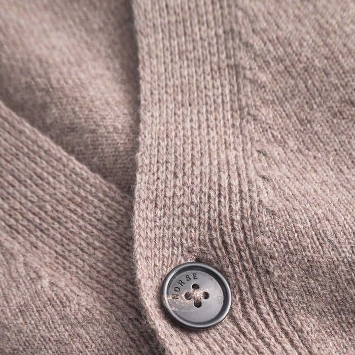 Norse Projects - Merino Lambswool Cardigan in Clay - Nigel Clare