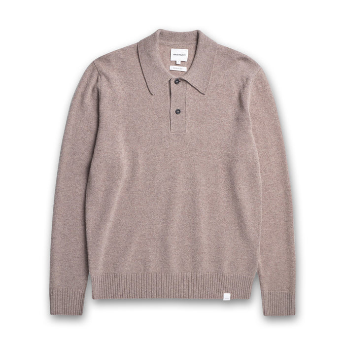 Norse Projects - Merino Lambswool Polo in Clay - Nigel Clare